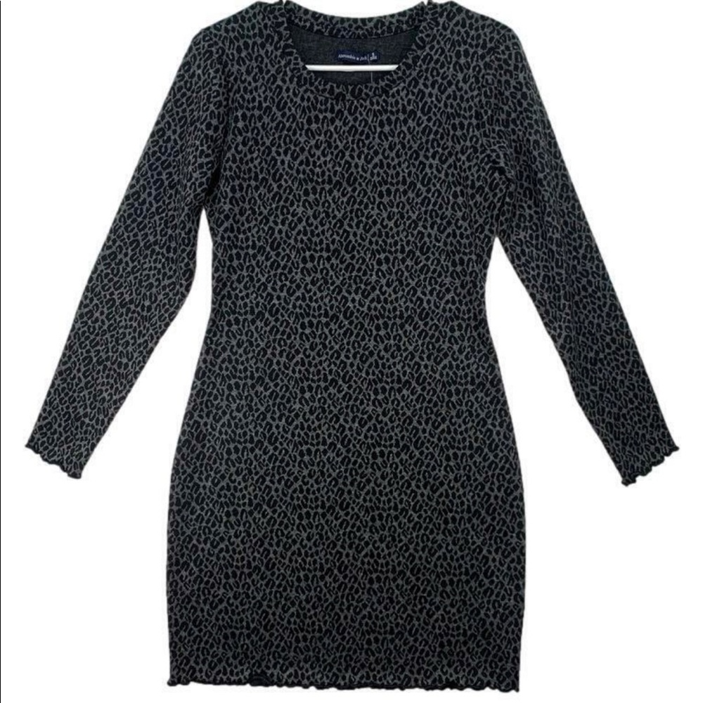 Black and Gray Leopard Abercrombie & Fitch Dress